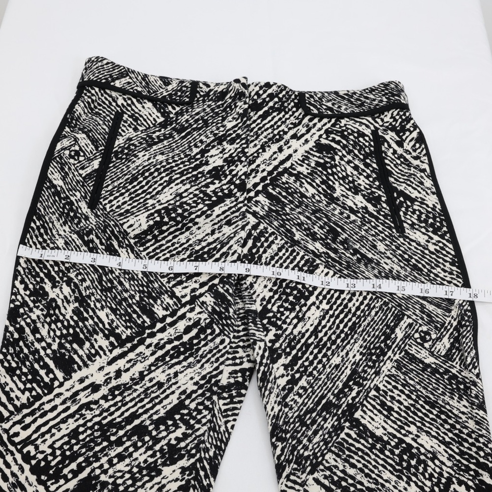 Zara Basic Black White Abstract Cigarette Pants D… - image 8
